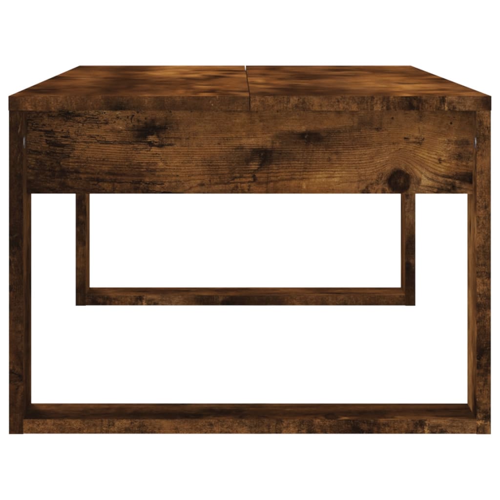 Salontafel 102x50x35 cm bewerkt hout gerookt eikenkleurig is nu te koop bij PeponiXL, paradijselijk wonen!
