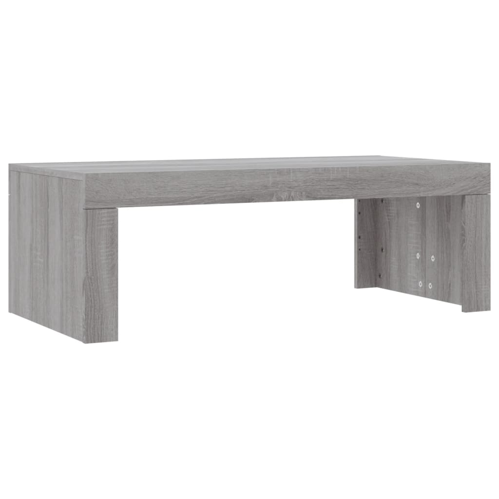 Salontafel 102x50x36 cm bewerkt hout grijs sonoma eikenkleurig is nu te koop bij PeponiXL, paradijselijk wonen!
