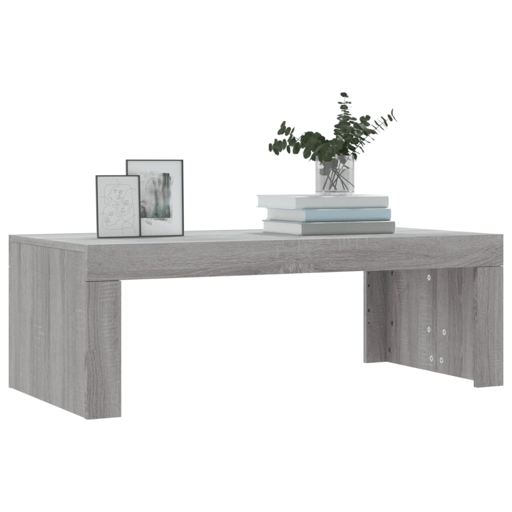 Salontafel 102x50x36 cm bewerkt hout grijs sonoma eikenkleurig is nu te koop bij PeponiXL, paradijselijk wonen!