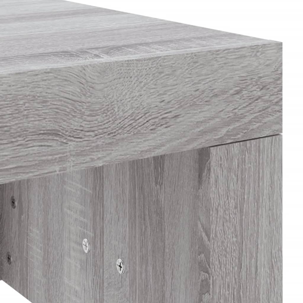 Salontafel 102x50x36 cm bewerkt hout grijs sonoma eikenkleurig is nu te koop bij PeponiXL, paradijselijk wonen!