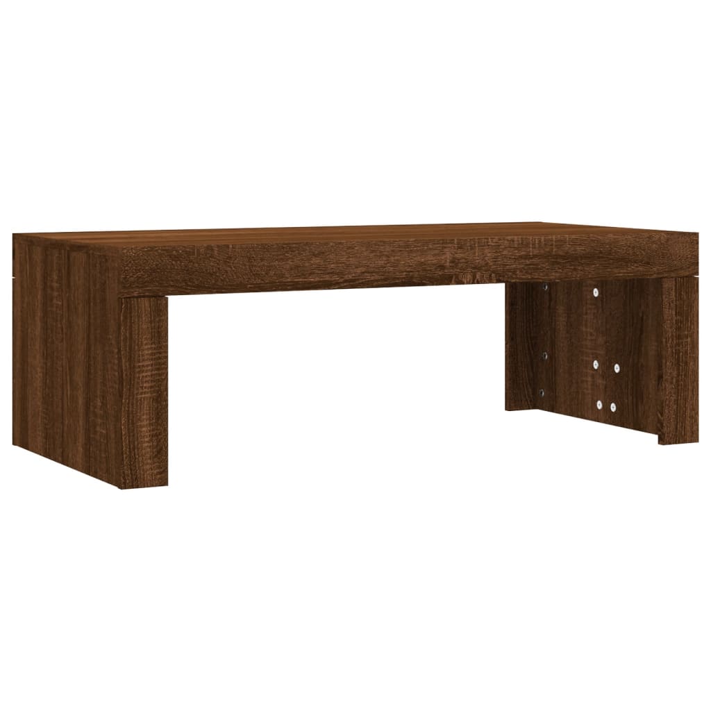 Salontafel 102x50x36 cm bewerkt hout bruin eikenkleur is nu te koop bij PeponiXL, paradijselijk wonen!