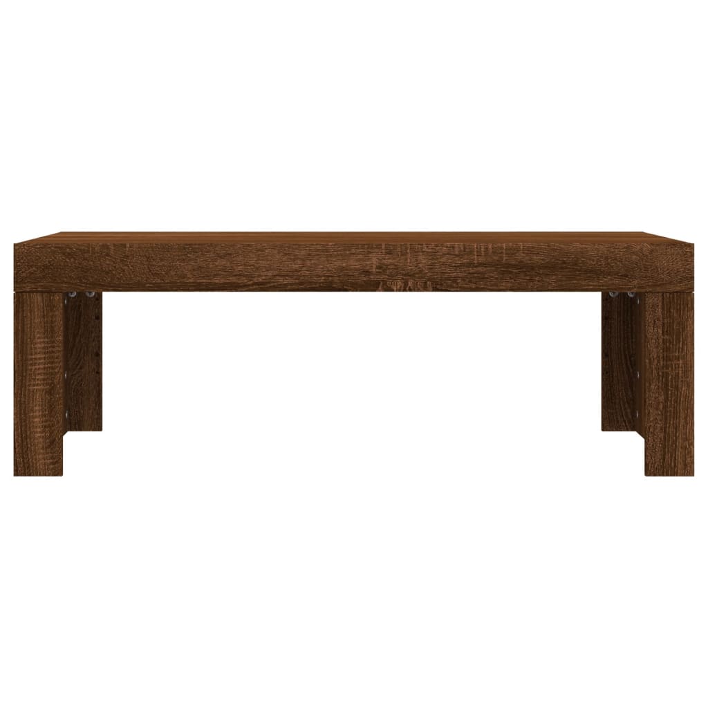 Salontafel 102x50x36 cm bewerkt hout bruin eikenkleur is nu te koop bij PeponiXL, paradijselijk wonen!