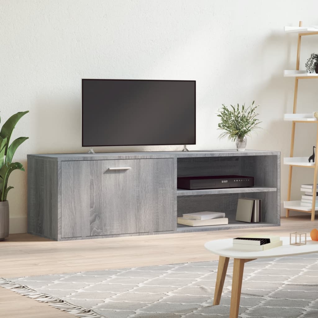 Tv-meubel 120x34x37 cm bewerkt hout grijs sonoma eikenkleurig is nu te koop bij PeponiXL, paradijselijk wonen!
