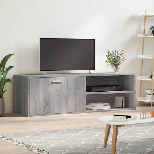 Tv-meubel 120x34x37 cm bewerkt hout grijs sonoma eikenkleurig is nu te koop bij PeponiXL, paradijselijk wonen!