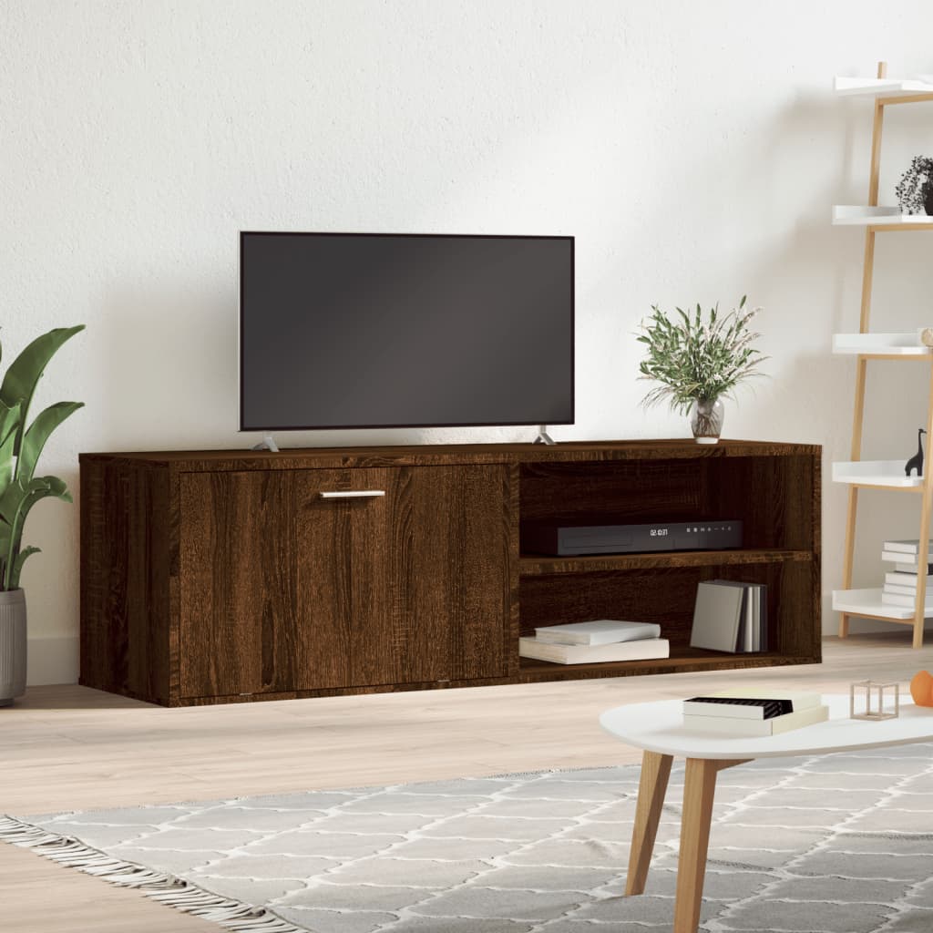 Tv-meubel 120x34x37 cm bewerkt hout bruin eikenkleur is nu te koop bij PeponiXL, paradijselijk wonen!
