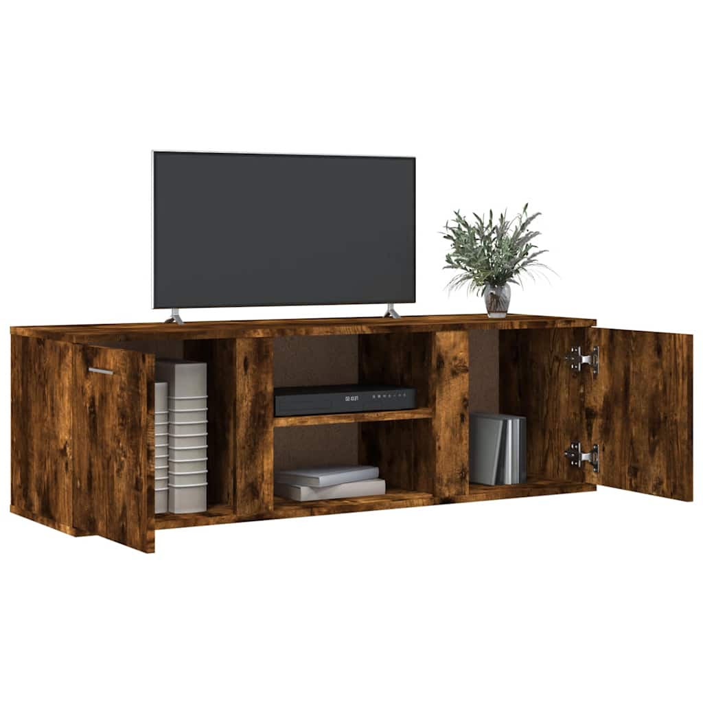 Tv-meubel 120x34x37 cm bewerkt hout gerookt eikenkleurig is nu te koop bij PeponiXL, paradijselijk wonen!
