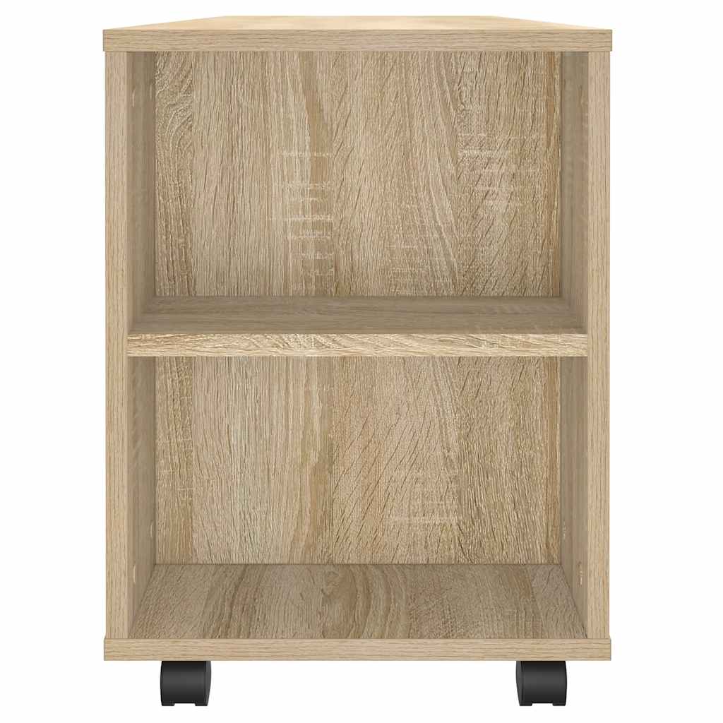 Tv-meubel 102x34,5x43 cm bewerkt hout sonoma eikenkleurig is nu te koop bij PeponiXL, paradijselijk wonen!