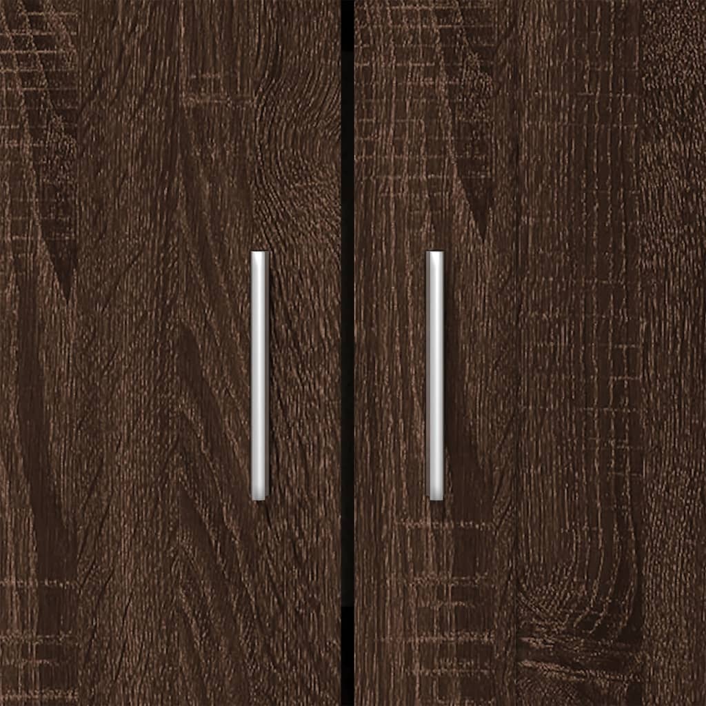 Boekenkast 82,5x30,5x115 cm bewerkt hout bruin eikenkleur is nu te koop bij PeponiXL, paradijselijk wonen!