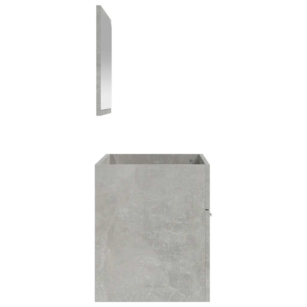 Badkamerkast met spiegel bewerkt hout betongrijs is nu te koop bij PeponiXL, paradijselijk wonen!