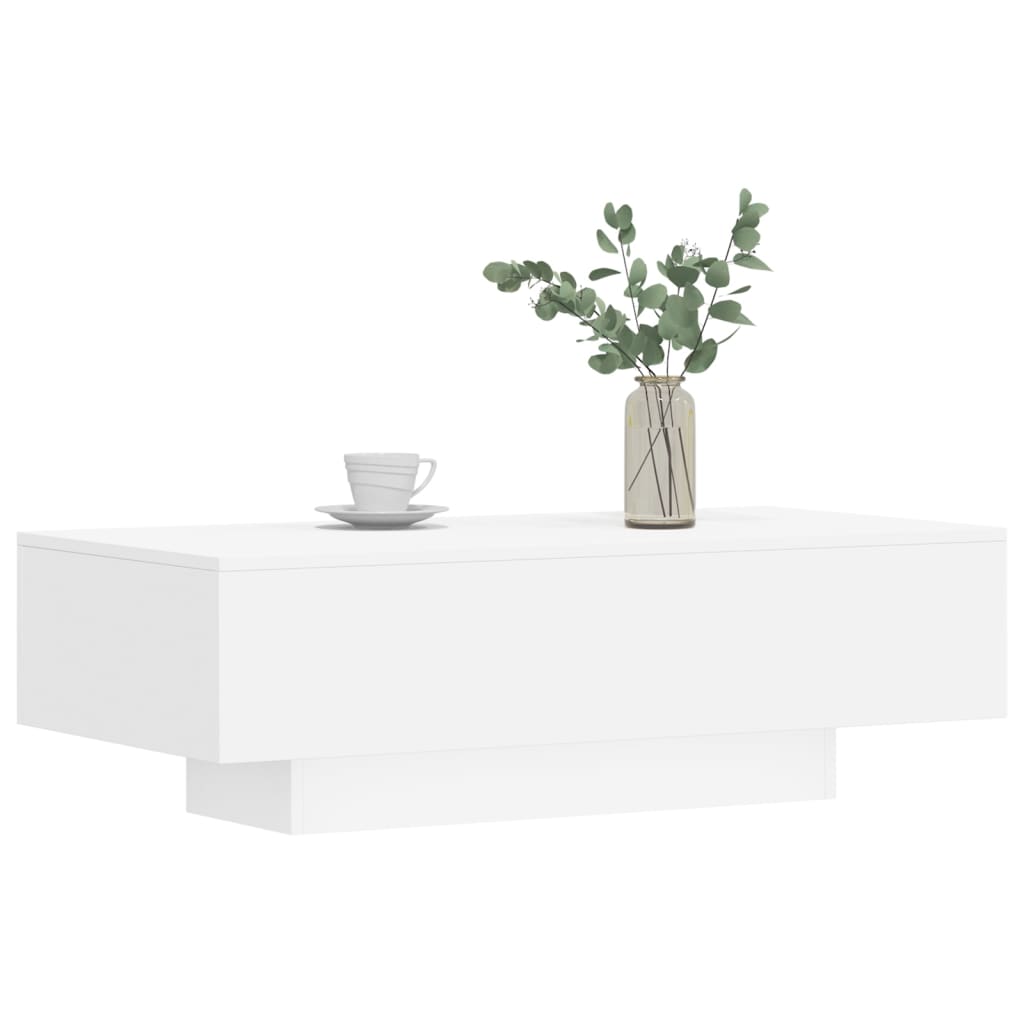Salontafel 100x49,5x31 cm bewerkt hout wit is nu te koop bij PeponiXL, paradijselijk wonen!
