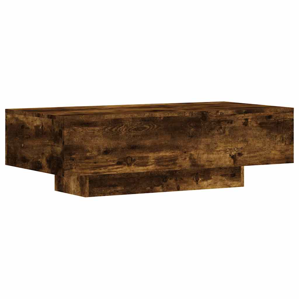 Salontafel 100x49,5x31 cm bewerkt hout gerookt eikenkleurig is nu te koop bij PeponiXL, paradijselijk wonen!