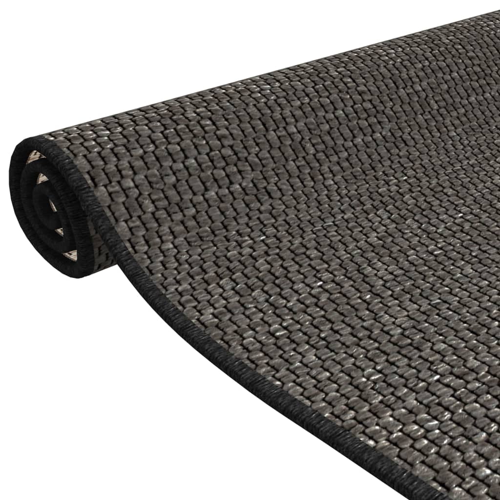 Tapijtloper 50x100 cm sisal-look antracietkleurig is nu te koop bij PeponiXL, paradijselijk wonen!