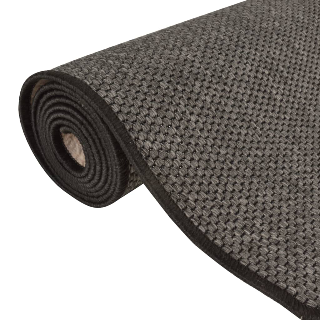 Tapijtloper 50x200 cm sisal-look antracietkleurig is nu te koop bij PeponiXL, paradijselijk wonen!