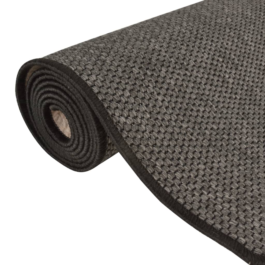 Tapijtloper 50x300 cm sisal-look antracietkleurig is nu te koop bij PeponiXL, paradijselijk wonen!