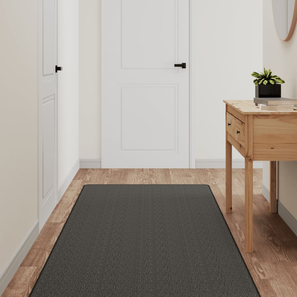 Tapijtloper 80x400 cm sisal-look antracietkleurig is nu te koop bij PeponiXL, paradijselijk wonen!