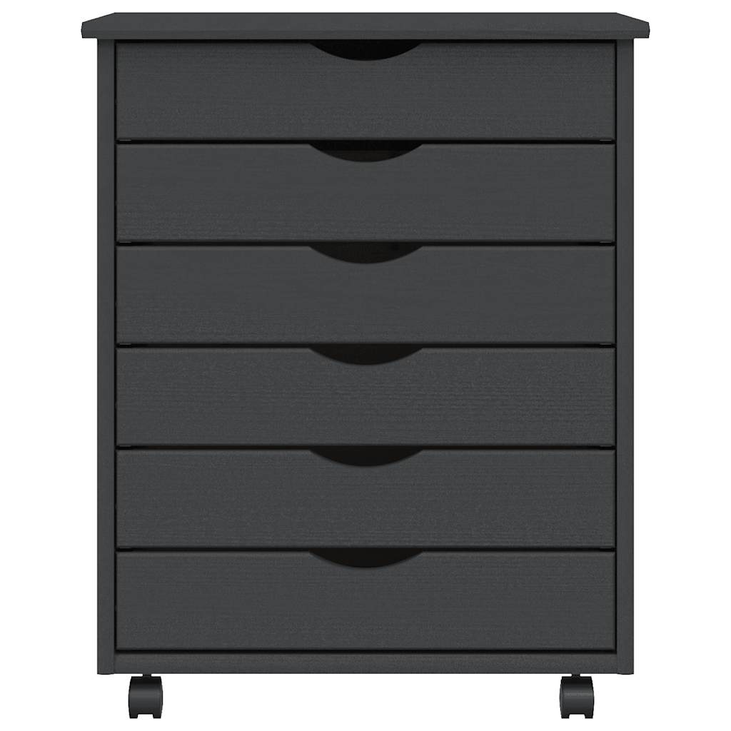 Ladekast MOSS verrijdbaar massief grenenhout grijs is nu te koop bij PeponiXL, paradijselijk wonen!