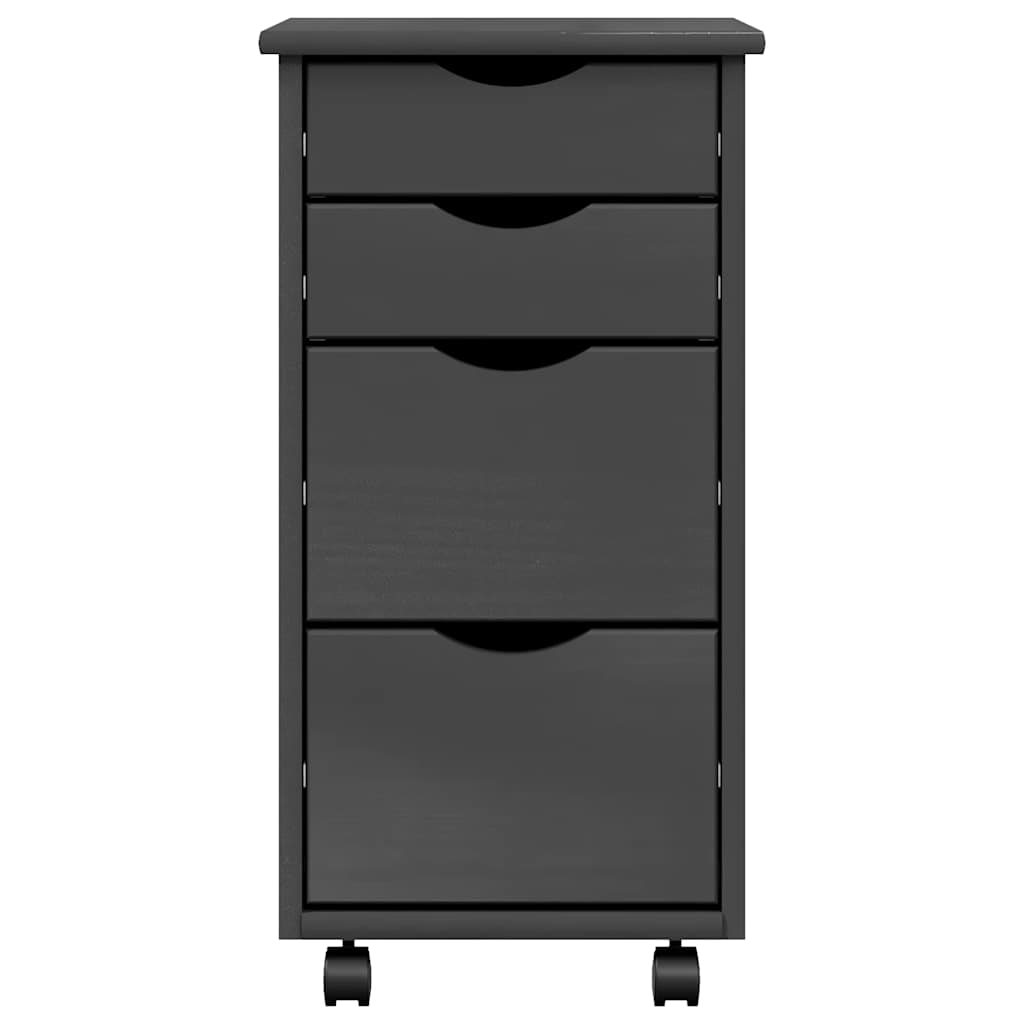 Ladekast MOSS verrijdbaar massief grenenhout grijs is nu te koop bij PeponiXL, paradijselijk wonen!