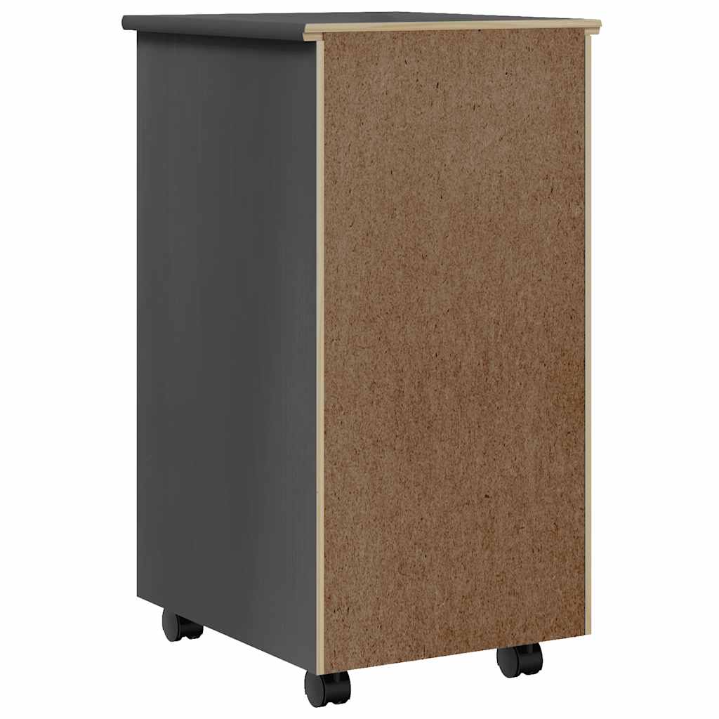 Ladekast MOSS verrijdbaar massief grenenhout grijs is nu te koop bij PeponiXL, paradijselijk wonen!