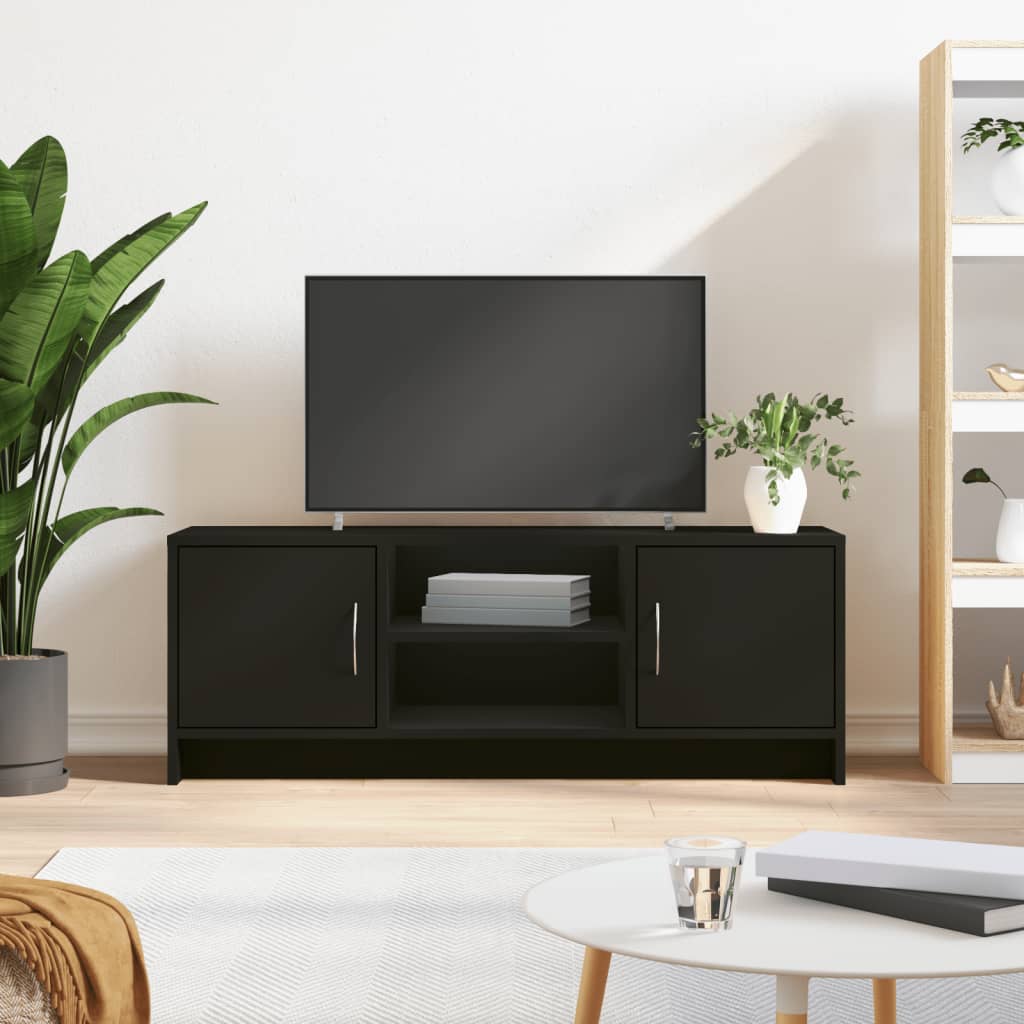 Tv-meubel 102x30x37,5 cm bewerkt hout zwart is nu te koop bij PeponiXL, paradijselijk wonen!