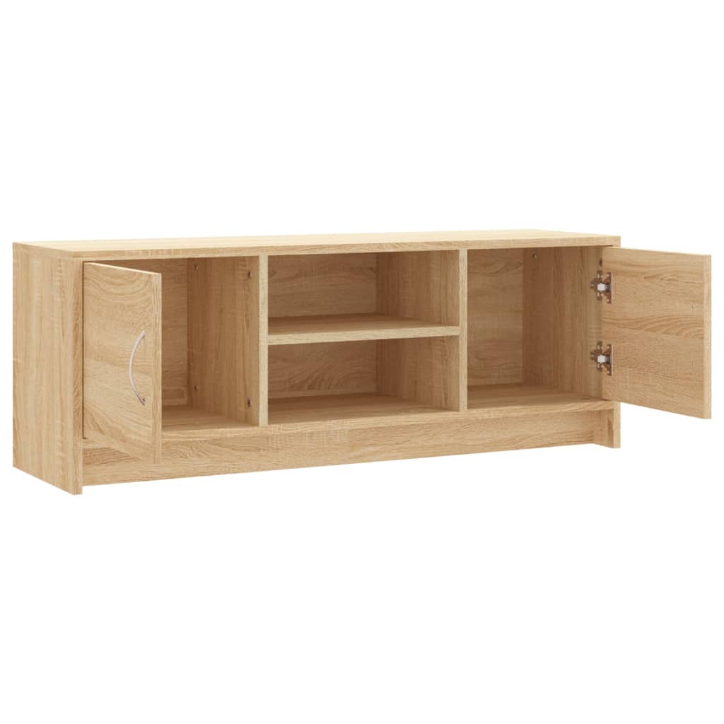 Tv-meubel 102x30x37,5 cm bewerkt hout sonoma eikenkleurig is nu te koop bij PeponiXL, paradijselijk wonen!