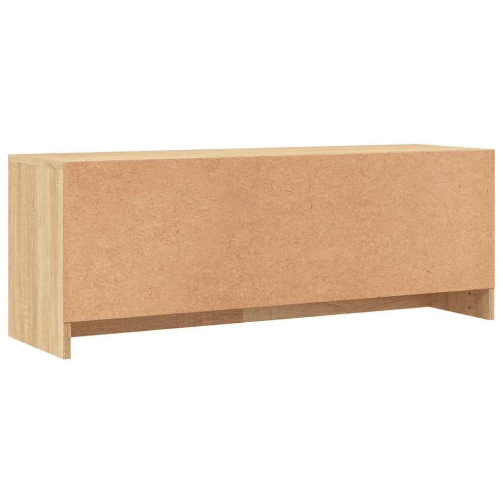 Tv-meubel 102x30x37,5 cm bewerkt hout sonoma eikenkleurig is nu te koop bij PeponiXL, paradijselijk wonen!