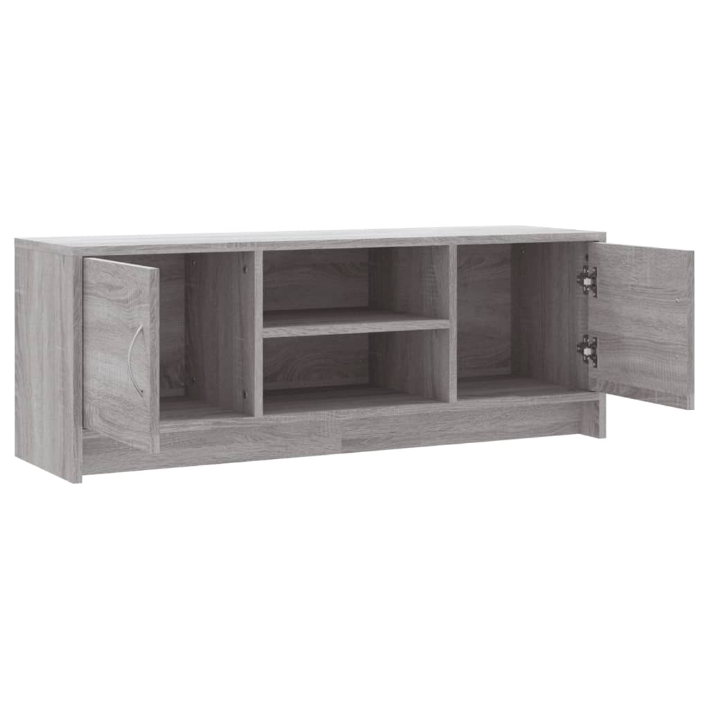Tv-meubel 102x30x37,5 cm bewerkt hout grijs sonoma eikenkleurig is nu te koop bij PeponiXL, paradijselijk wonen!