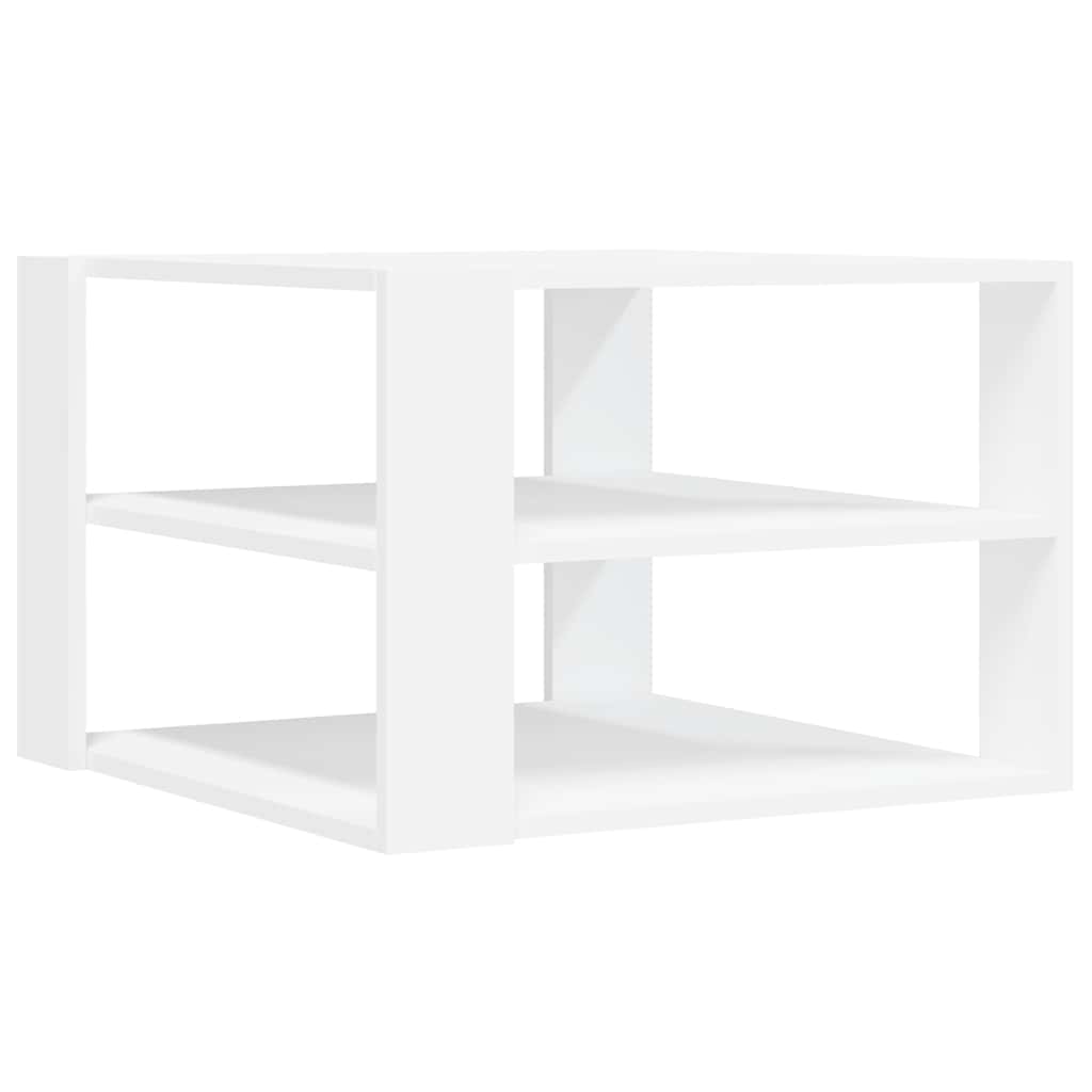 Salontafel 58x58x40 cm bewerkt hout wit
