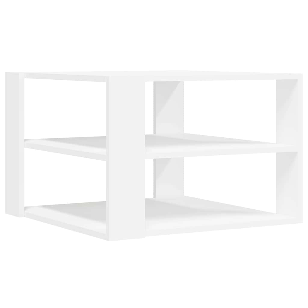 Salontafel 58x58x40 cm bewerkt hout wit