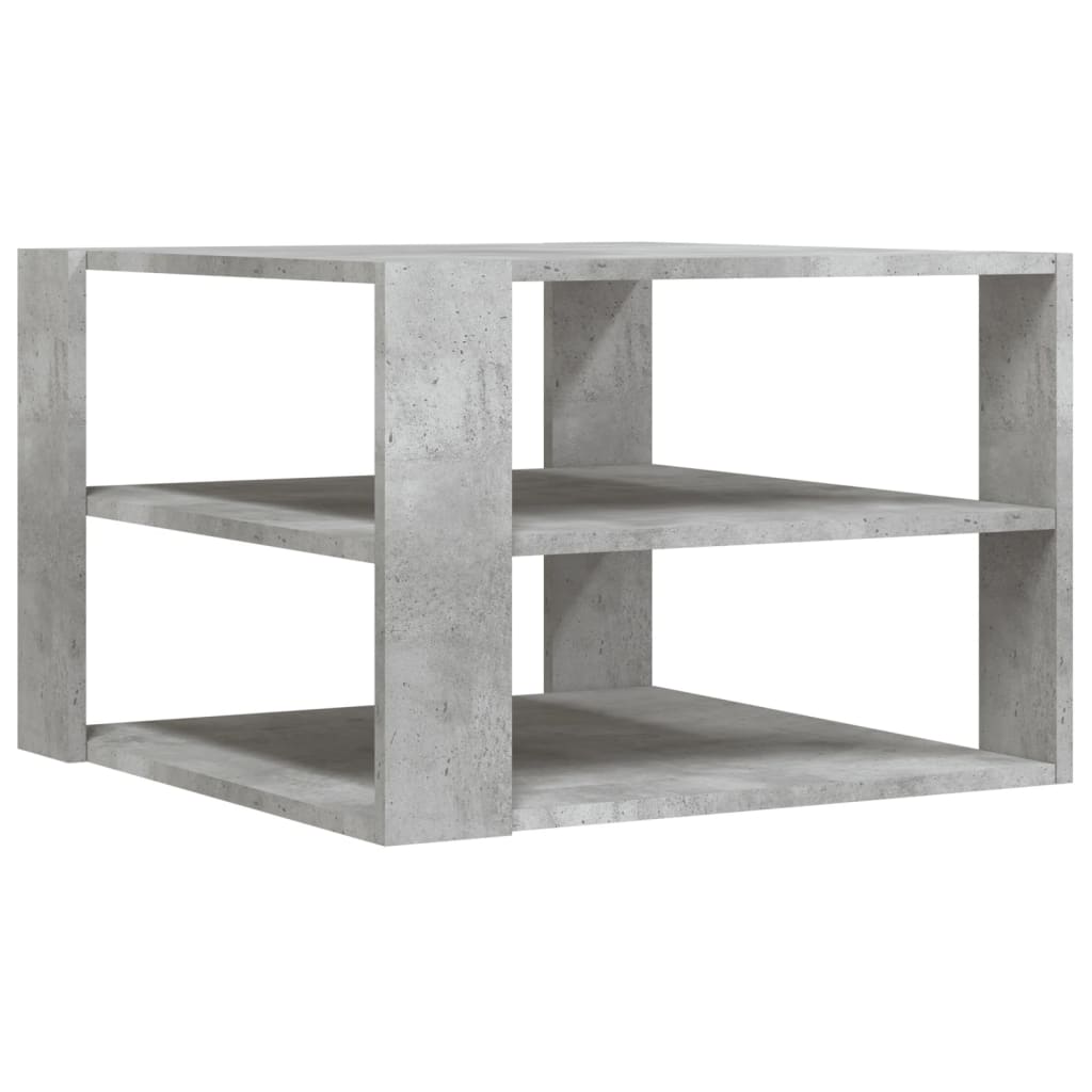 Salontafel 58x58x40 cm bewerkt hout betongrijs is nu te koop bij PeponiXL, paradijselijk wonen!