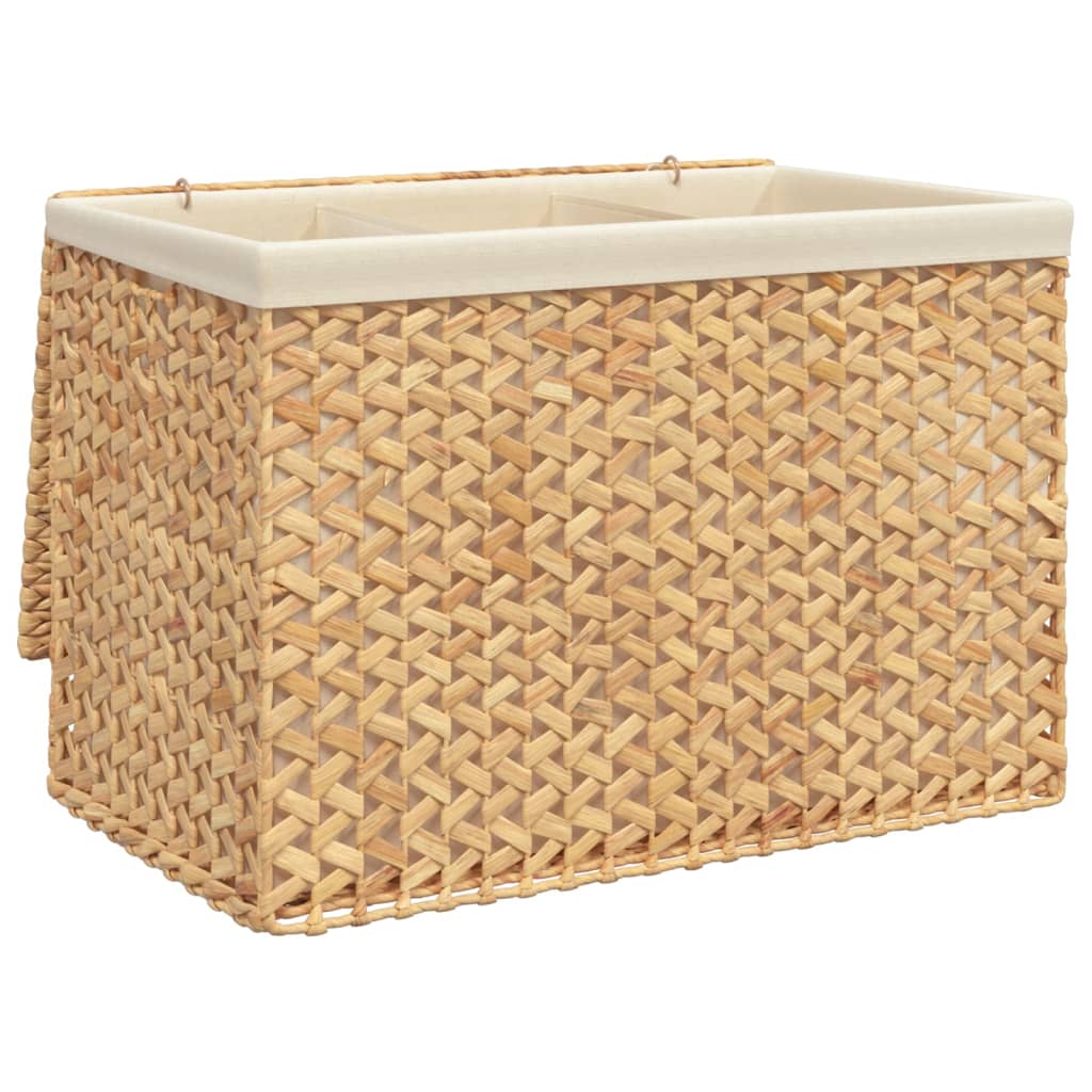 Wasmand met 3 vakken 75x42,5x52 cm waterhyacint is nu te koop bij PeponiXL, paradijselijk wonen!
