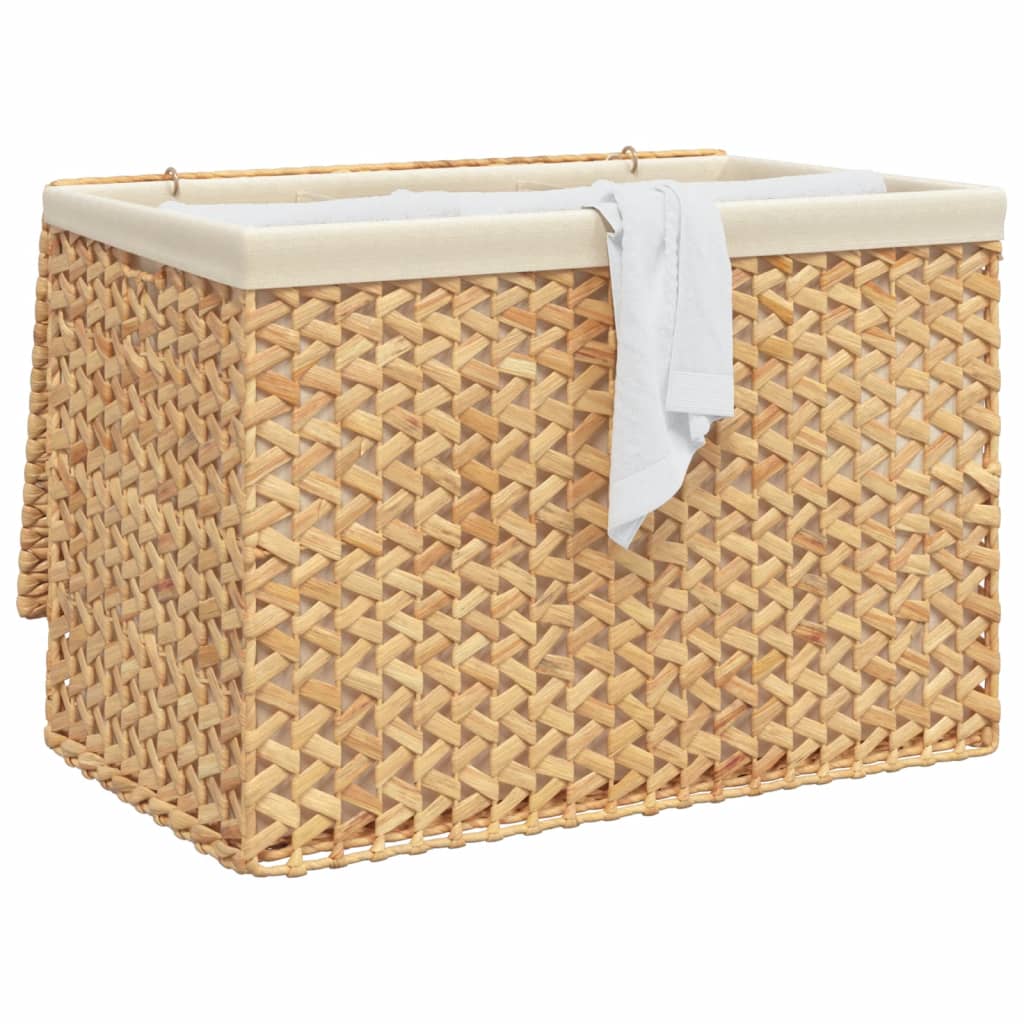 Wasmand met 3 vakken 75x42,5x52 cm waterhyacint is nu te koop bij PeponiXL, paradijselijk wonen!