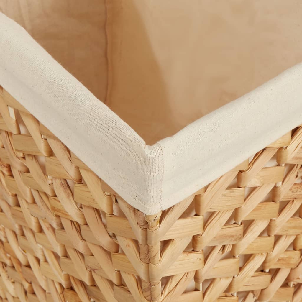Wasmand met 3 vakken 75x42,5x52 cm waterhyacint is nu te koop bij PeponiXL, paradijselijk wonen!
