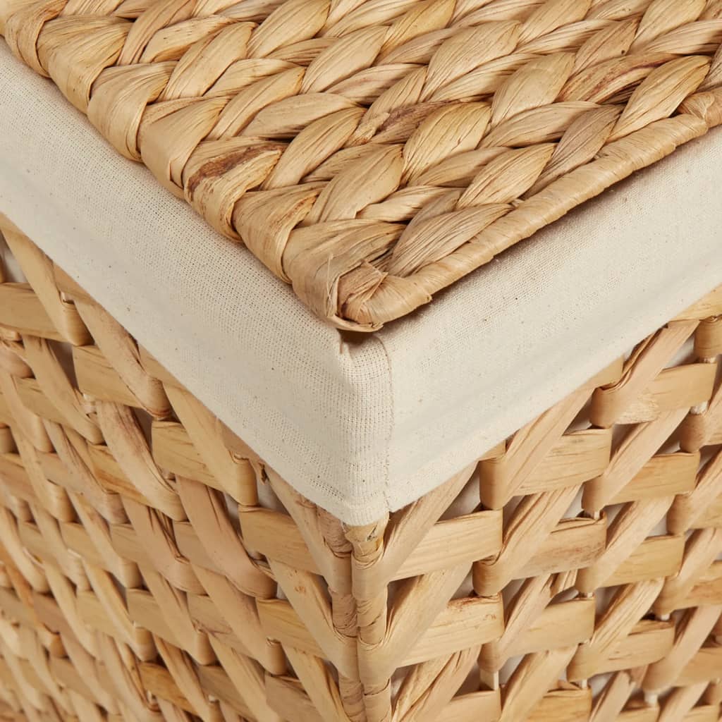 Wasmand met 3 vakken 75x42,5x52 cm waterhyacint is nu te koop bij PeponiXL, paradijselijk wonen!