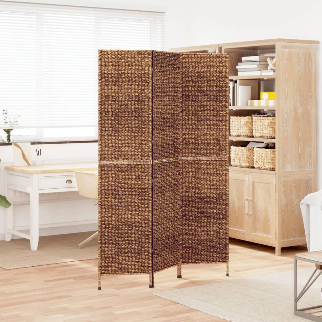 Kamerscherm met 3 panelen 122x180 cm waterhyacint bruin is nu te koop bij PeponiXL, paradijselijk wonen!