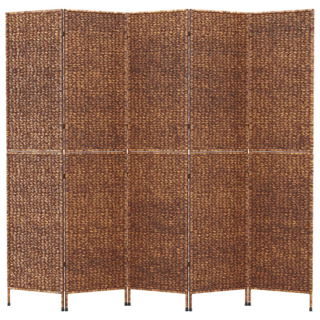 Kamerscherm met 5 panelen 205x180 cm waterhyacint bruin is nu te koop bij PeponiXL, paradijselijk wonen!