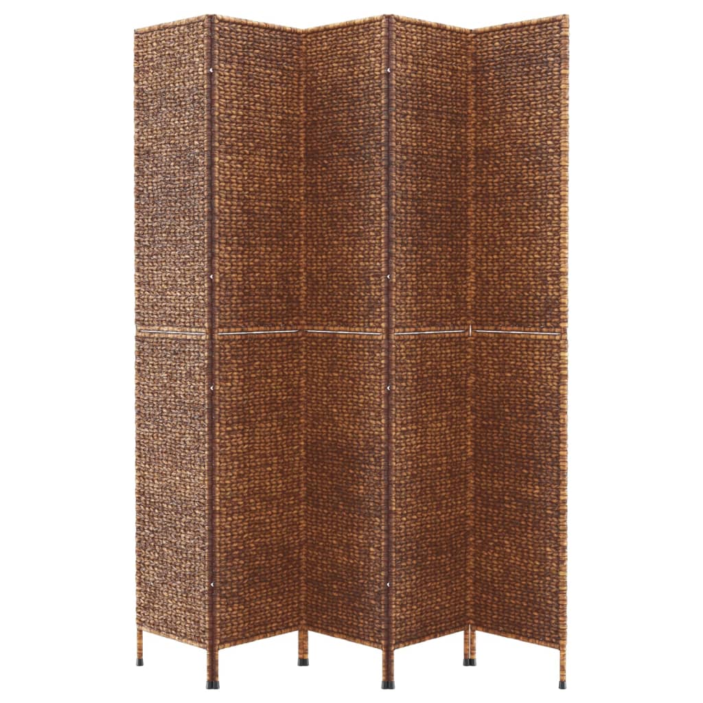 Kamerscherm met 5 panelen 205x180 cm waterhyacint bruin is nu te koop bij PeponiXL, paradijselijk wonen!