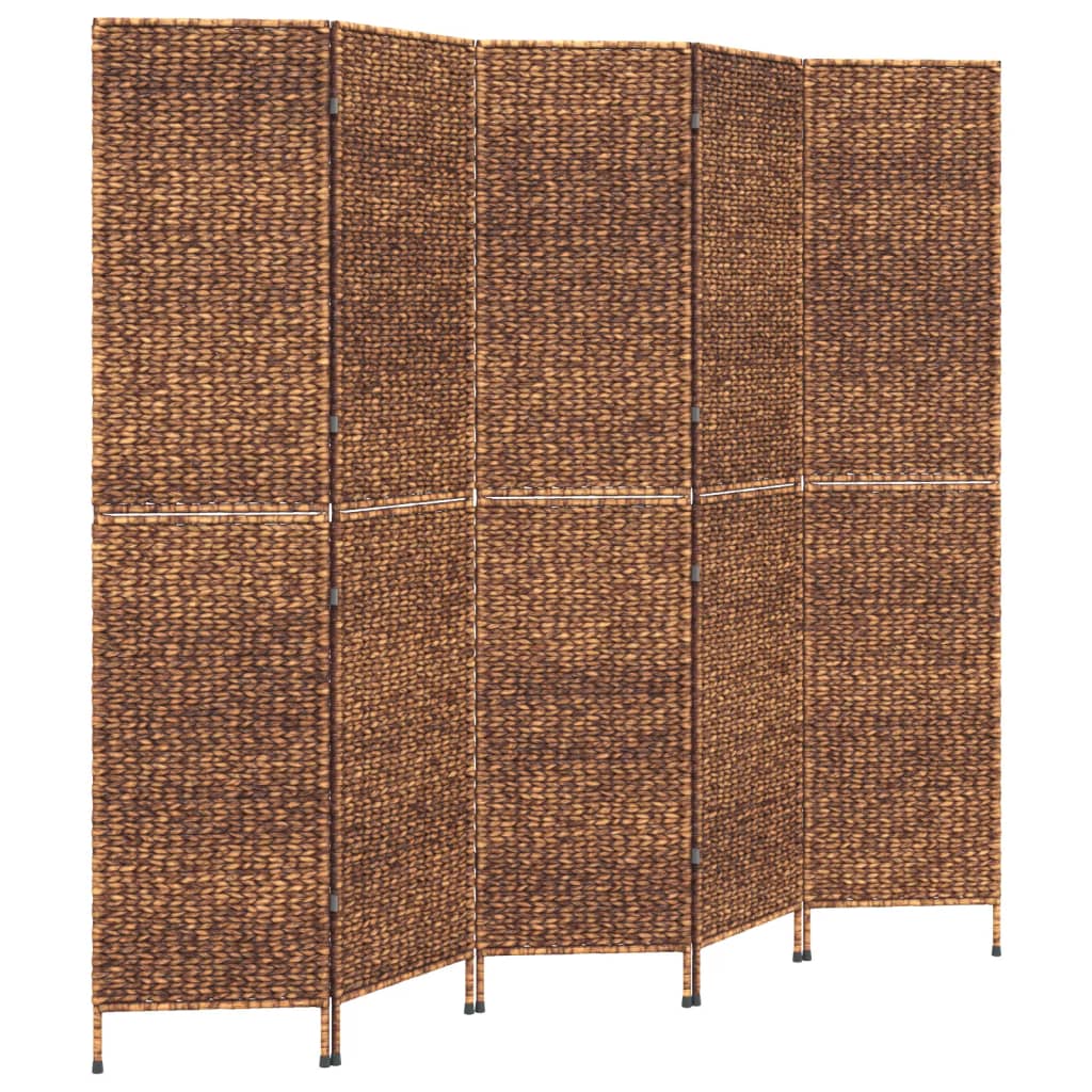 Kamerscherm met 5 panelen 205x180 cm waterhyacint bruin is nu te koop bij PeponiXL, paradijselijk wonen!