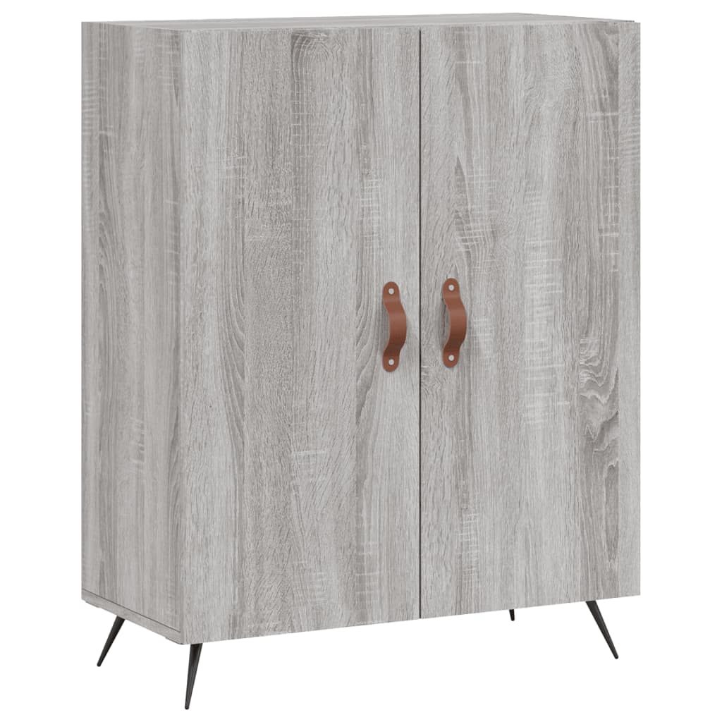 Hoge kast 69,5x34x180 cm bewerkt hout grijs sonoma eikenkleurig is nu te koop bij PeponiXL, paradijselijk wonen!