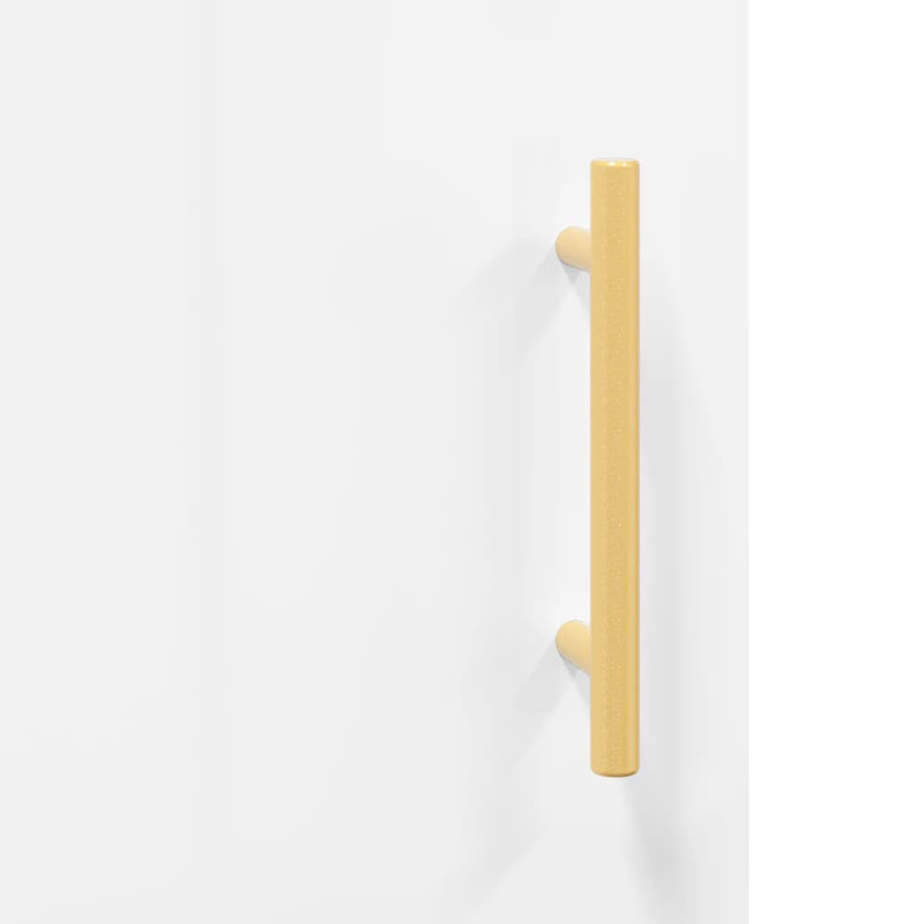 Hoge kast 69,5x34x180 cm bewerkt hout hoogglans wit is nu te koop bij PeponiXL, paradijselijk wonen!