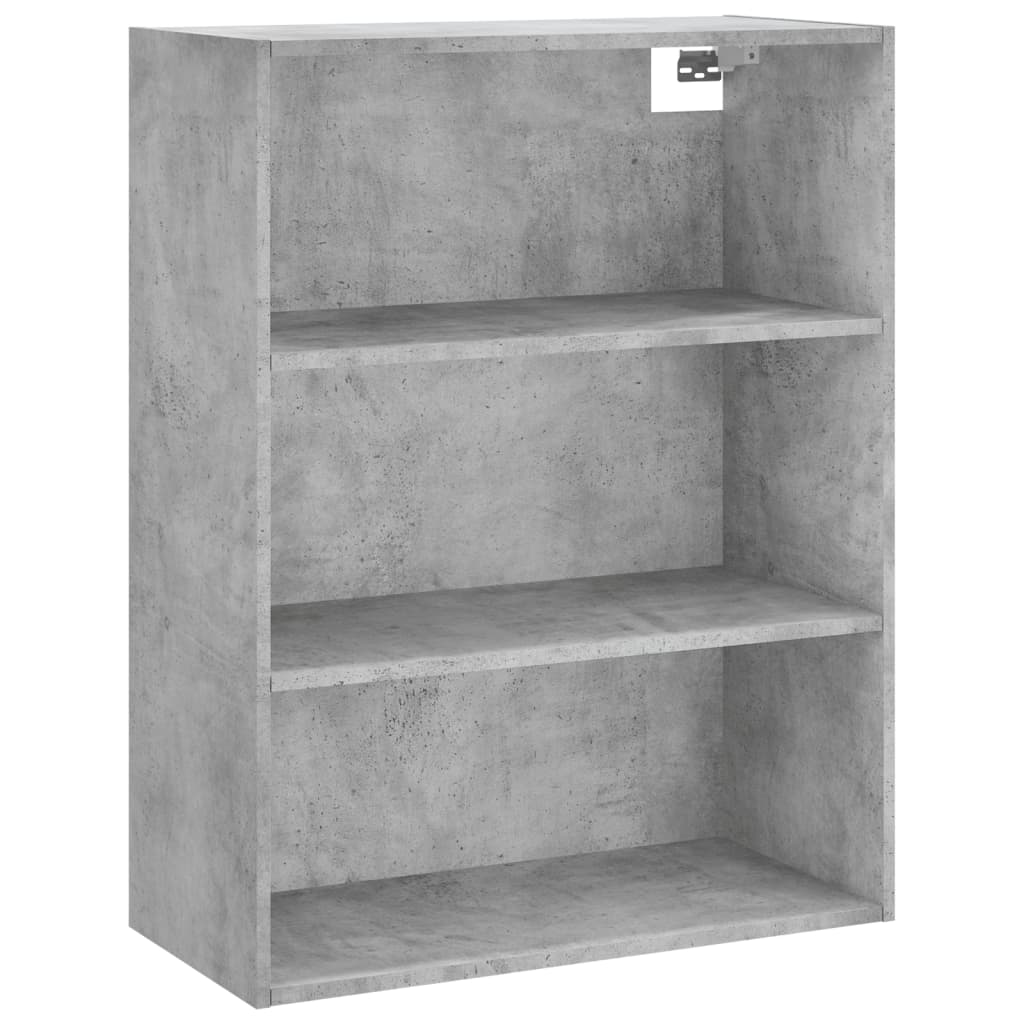 Hoge kast 69,5x34x180 cm bewerkt hout betongrijs is nu te koop bij PeponiXL, paradijselijk wonen!