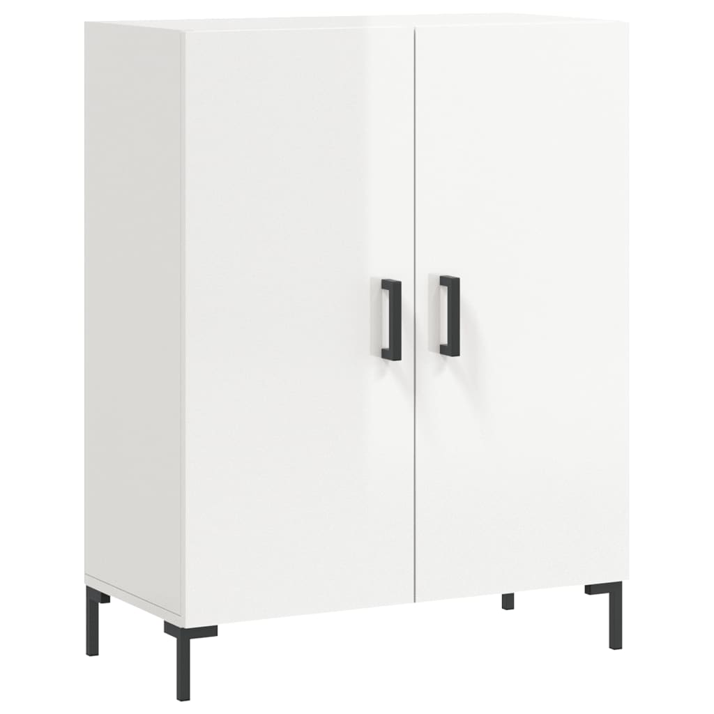 Hoge kast 69,5x34x180 cm bewerkt hout hoogglans wit is nu te koop bij PeponiXL, paradijselijk wonen!