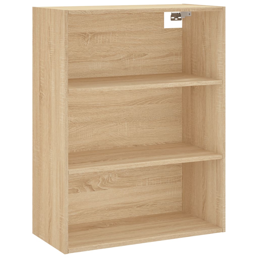 Hoge kast 69,5x34x180 cm bewerkt hout sonoma eikenkleurig is nu te koop bij PeponiXL, paradijselijk wonen!