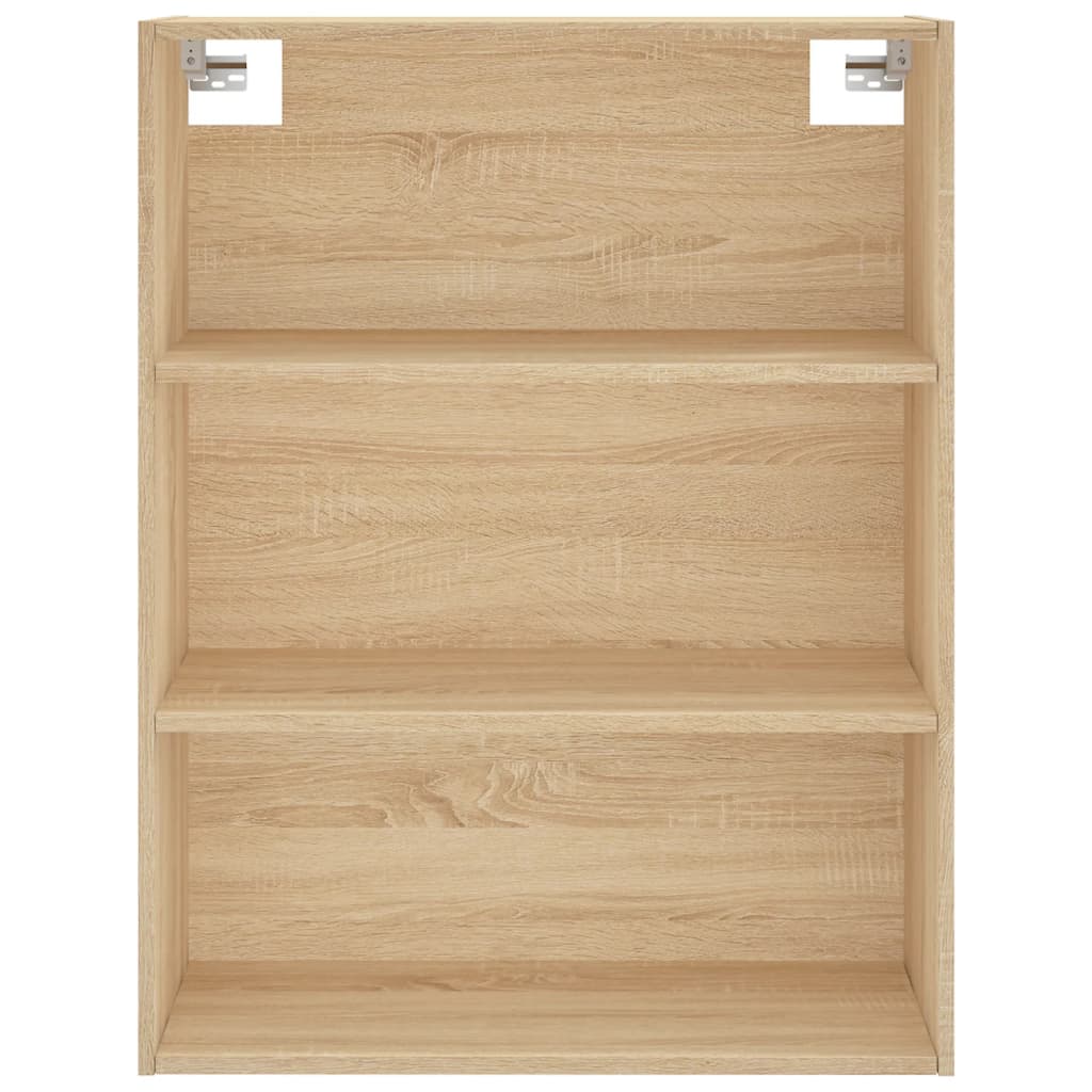 Hoge kast 69,5x34x180 cm bewerkt hout sonoma eikenkleurig is nu te koop bij PeponiXL, paradijselijk wonen!