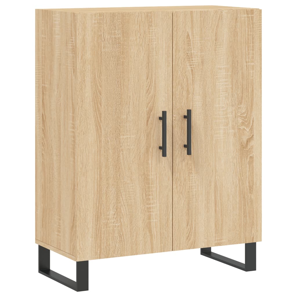 Hoge kast 69,5x34x180 cm bewerkt hout sonoma eikenkleurig is nu te koop bij PeponiXL, paradijselijk wonen!