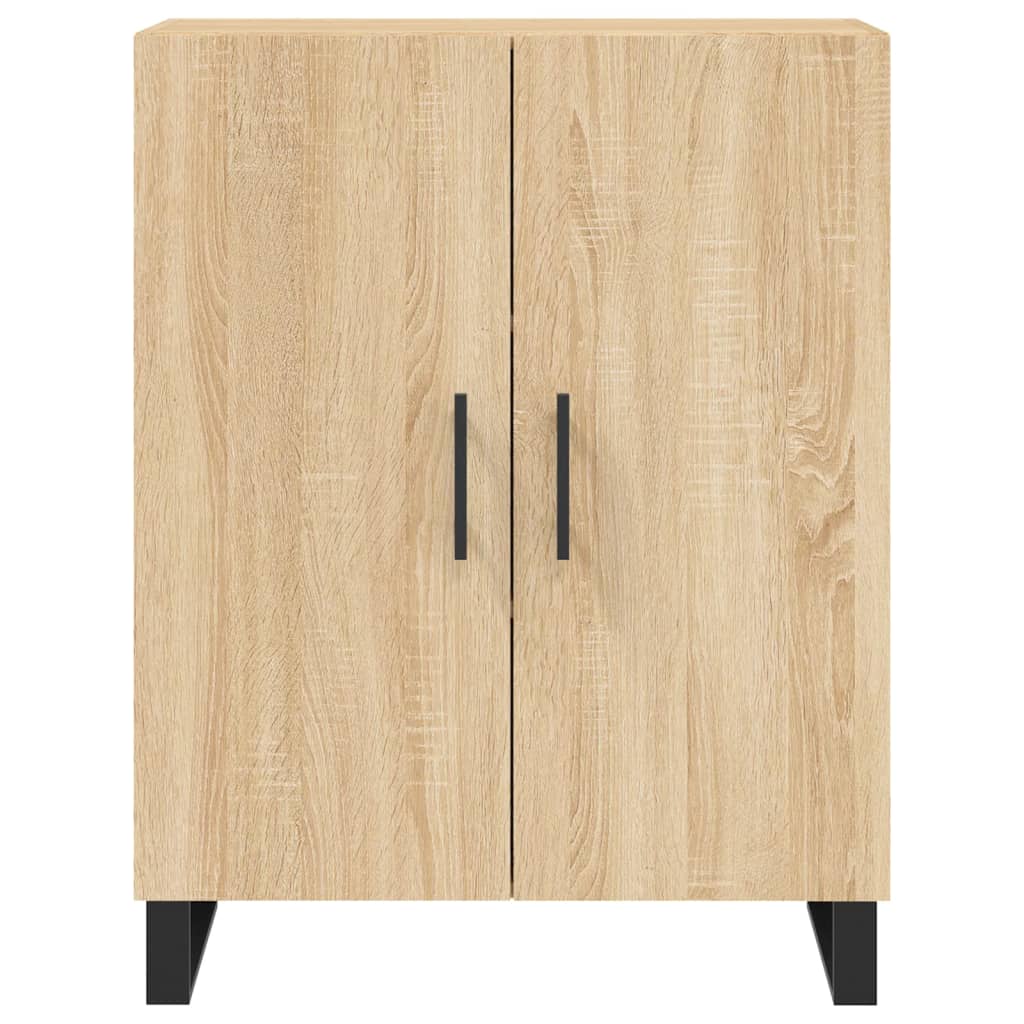 Hoge kast 69,5x34x180 cm bewerkt hout sonoma eikenkleurig is nu te koop bij PeponiXL, paradijselijk wonen!