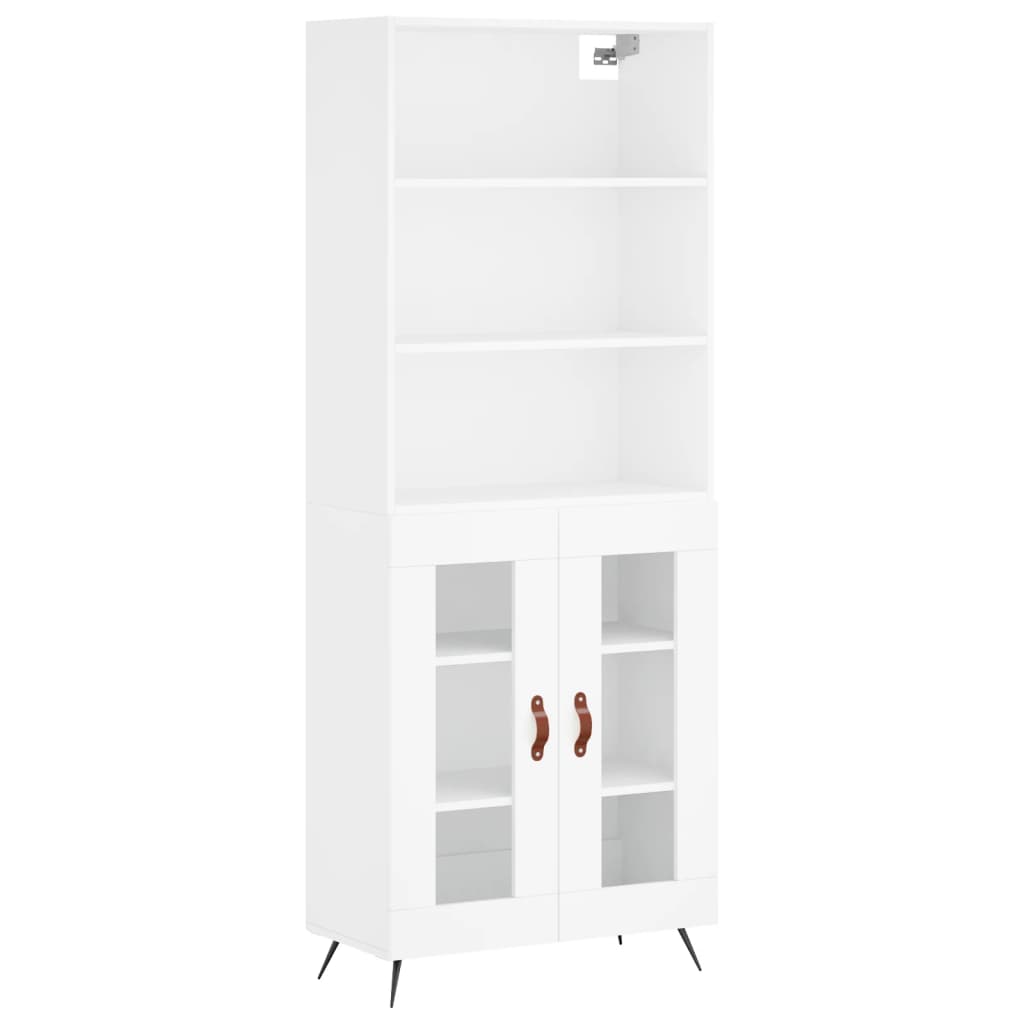 Hoge kast 69,5x34x180 cm bewerkt hout wit is nu te koop bij PeponiXL, paradijselijk wonen!