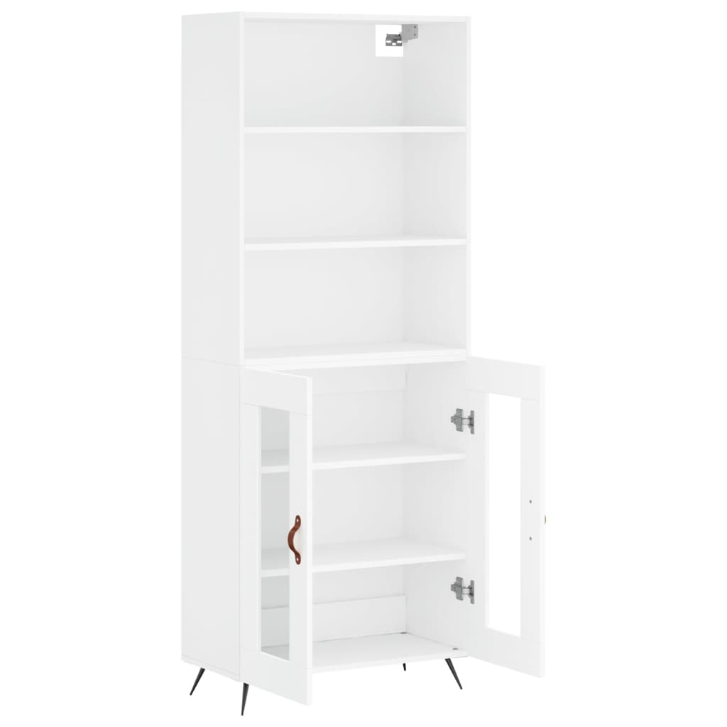 Hoge kast 69,5x34x180 cm bewerkt hout wit is nu te koop bij PeponiXL, paradijselijk wonen!