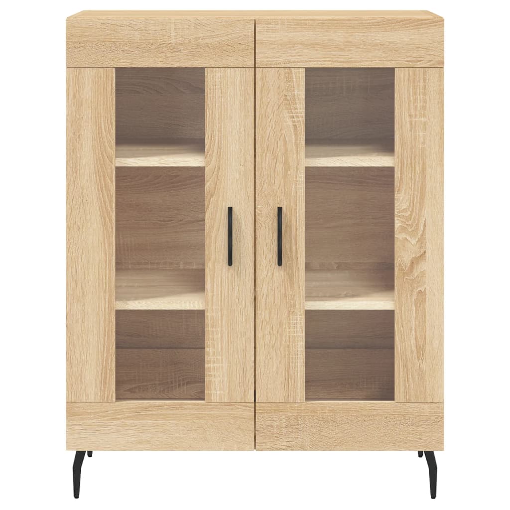 Hoge kast 69,5x34x180 cm bewerkt hout sonoma eikenkleurig is nu te koop bij PeponiXL, paradijselijk wonen!