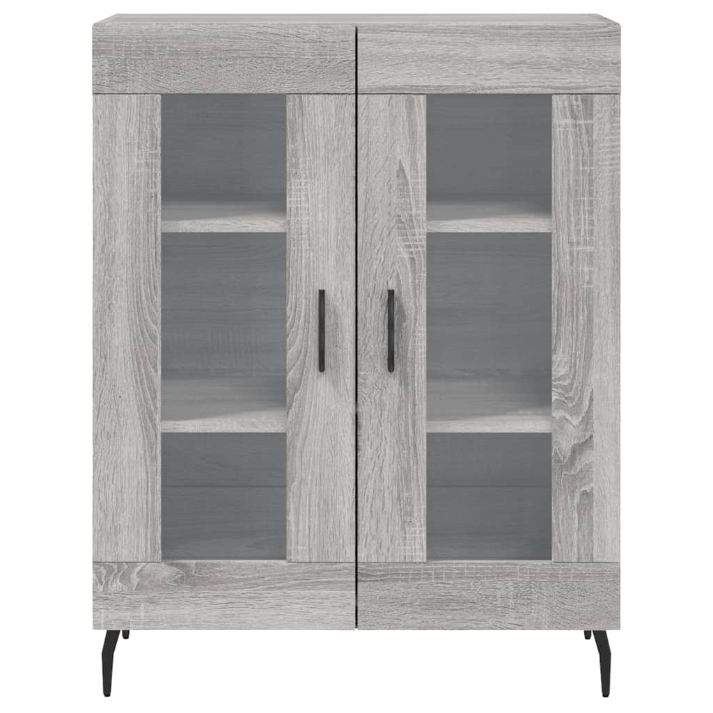Hoge kast 69,5x34x180 cm bewerkt hout grijs sonoma eikenkleurig is nu te koop bij PeponiXL, paradijselijk wonen!