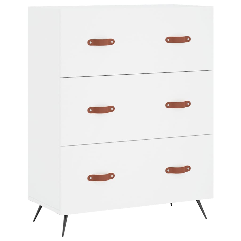 Hoge kast 69,5x34x180 cm bewerkt hout wit is nu te koop bij PeponiXL, paradijselijk wonen!
